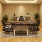 ⁦مكتب مدير الترا مودرن شامل السايد الجانبي | Des-CO111PL⁩ - الصورة ⁦3⁩