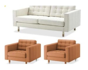 ⁦انتريه جلد كنبه ٣ و ٢ فوتيه | GL 529⁩ - الصورة ⁦3⁩