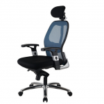 ⁦كرسي هيدروليك طبي | مستورد بالكامل | IM-GL-CH1  | Deluxe Mesh Ergonomic Office Chair with Headrest⁩ - الصورة ⁦6⁩