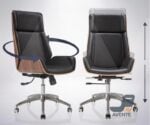 ⁦كرسي مدير جلد فاخر بظهر خشبي Meridian Executive High⁩ - الصورة ⁦4⁩