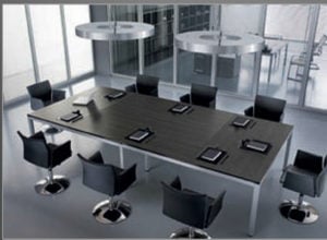 ⁦ترابيزة إجتماعات من الخشب والمعدن | MTM04⁩ - الصورة ⁦5⁩