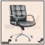 ⁦كرسي مكتب جلد هيدروليك - Office Chair⁩ - الصورة ⁦2⁩