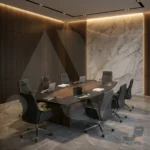 ⁦ترابيزة إجتماعات خشبية | MTW031⁩ - الصورة ⁦3⁩