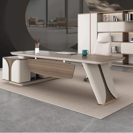 مكتب إداري فخم بتصميم مميز وعصري بسايد جانبي عملي