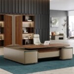 L Shaped Boss Table Design Modern Ceo Manager Office Desk Executive Wooden Office Table for Office Furniture