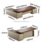 L Shaped Boss Table Design Modern Ceo Manager Office Desk Executive Wooden Office Table for Office Furniture