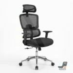 ⁦Artemis Black Mesh Swivel Chair  | كرسي مكتب طبي شبك أرتميس شاسيه أسود⁩ - الصورة ⁦2⁩