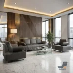 طقم انتريه استقبال جلد فاخر - صورة 1