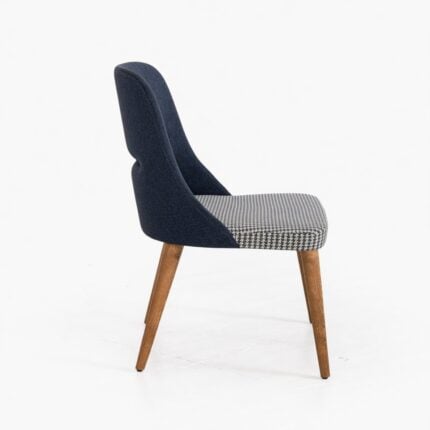 كرسي مطاعم وكافيهات مودرن Navy Check - side