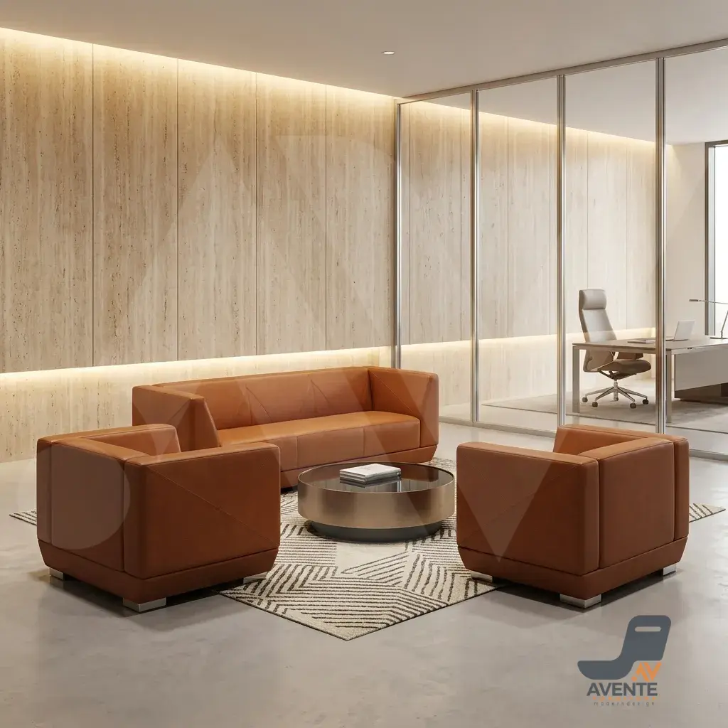 sof-hc-111-01-lifestyle طقم أنتريه فالتينو في مكتب إداري زجاجي
